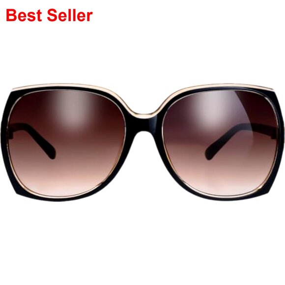 Women's Oversized Square Cat Eye Sunglasses UV400 Protection Fashion Accessory - Picture 2 of 7